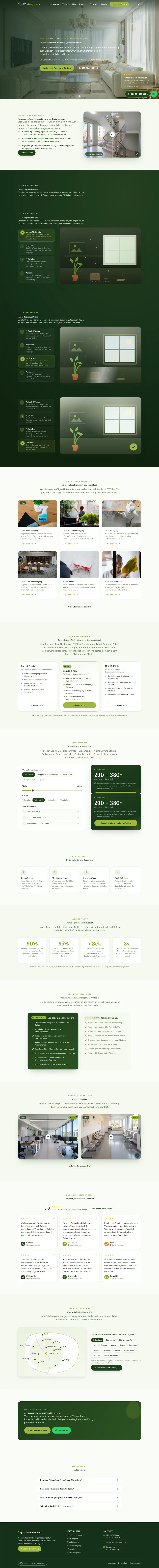 Website KG Management, komplette Startseite